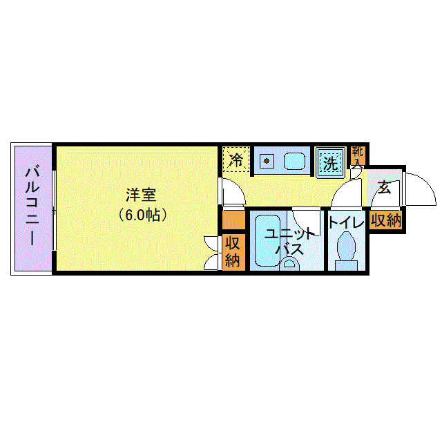 マンスリーリブマックス新潟駅南リエス△『禁煙ルーム・20平米』【1名入居限定・セパレート】≪スタンダードシリーズ≫の間取り図