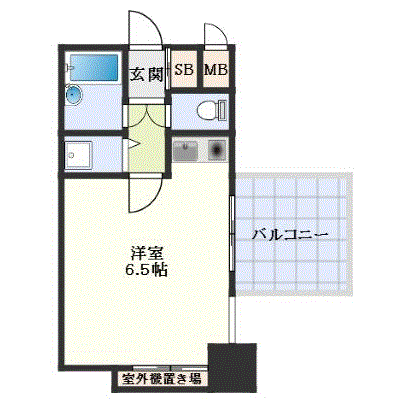 グッドステイ呉服町駅北プラザ8▲【ベーシック・セパレート】の間取り図