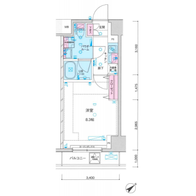 西武新宿線「下落合駅」徒歩6分！　Wi-Fi無料！　◆ロアールステイ新宿中落合◆の間取り図