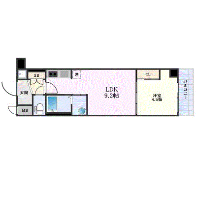グッドステイ京都駅西スワンズ※エグゼ【ペット・1LDK・ハイクラス・Wi-Fi対応・設備充実】の間取り図