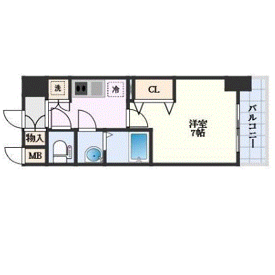 マンスリーリブマックス天王寺駅東レジュールアッシュ■【ペット・設備充実】≪エクセレントシリーズ≫の間取り図