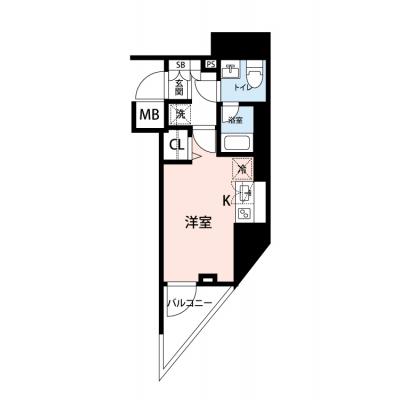 【🍂!期間限定ほっと価格！🍂】【禁煙🚭/Wi-Fi無料🌐】マイナビSTAYモンターニュ川口　402の間取り図