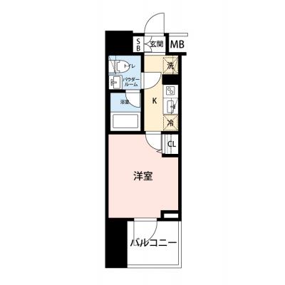 【🍂!期間限定ほっと価格！🍂】【禁煙🚭/Wi-Fi無料🌐】マイナビSTAYモンターニュ川口　503の間取り図