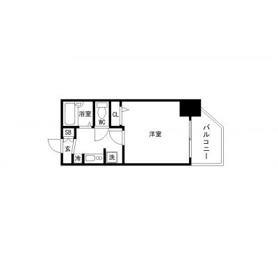 OneLife豊洲フォース【▼室内見学可（※空室状況により、応相談）オートロック付き】の間取り図