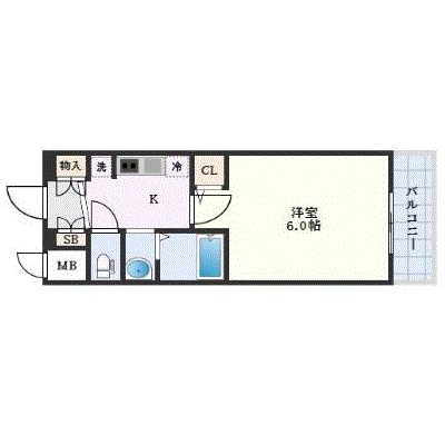 マンスリーリブマックス横川駅南エステム△【ペット・設備充実】≪エクセレントシリーズ≫の間取り図