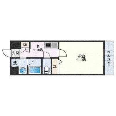 マンスリーリブマックス佐伯区役所前駅西ピノ△【ペット・NET対応・設備充実】≪エクセレントシリーズ≫の間取り図