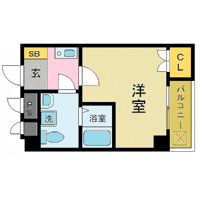 グッドステイ大阪本町リバーイースト◆【ペット・ベーシック・NET対応・洗浄機能付便座】の間取り図