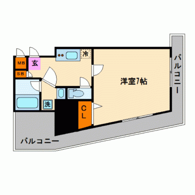 マンスリーリブマックス肥後橋TOWER■1st【ペット・駅2分・NET対応・洗浄機能付便座】≪エクセレントシリーズ≫の間取り図