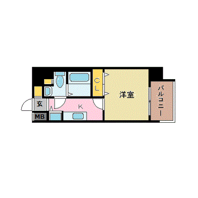 マンスリーリブマックス福岡県庁前スカイコート■【ペット・NET対応・浴室乾燥機】≪スタンダードシリーズ≫の間取り図