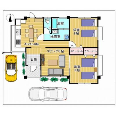 🌺Az　House🌺（アズハウス）北谷戸建て物件。北谷美浜まで車で７分。定員６名可。詳細はお問い合わせ下さい♪の間取り図