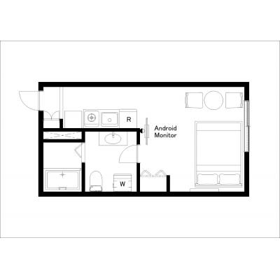 サンシャイン池袋も徒歩圏内/家具・家電完備/ラルーナ東池袋402の間取り図