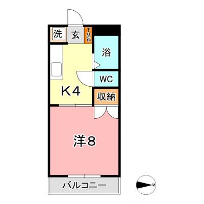 ★★クリスタルハイツ★★スーパーが近く、買い物が便利です♪の間取り図