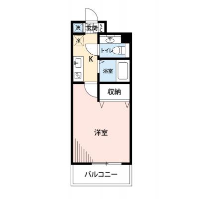 【🎉初期費用オフ｜お得なキャンペーン】【禁煙🚭/Wi-Fi無料🌐】マイナビSTAY渋谷WEST　1005の間取り図