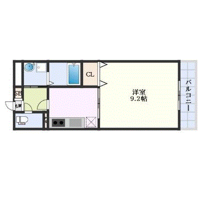グッドステイJR立花駅北アムール▲【ベーシック・31平米・独立洗面】の間取り図