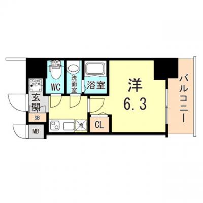 トラスト兵庫12【JR兵庫駅5分！築浅物件♪】の間取り図