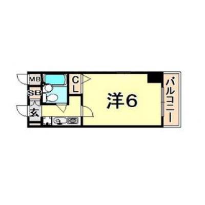 トラスト三宮10【貿易センター駅徒歩3分♪Wi-Fi無料♪】の間取り図