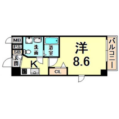 トラスト伊丹1【インターネット無料・AL・EV・宅配BOX】の間取り図