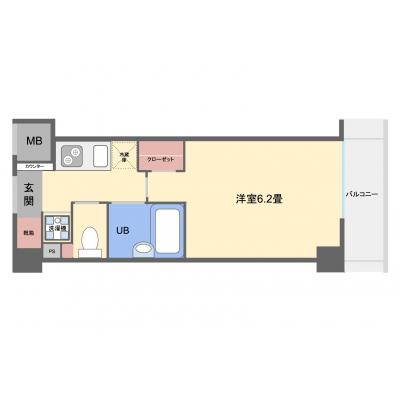 【オレンジマンスリー吉祥寺駅前③】♪新規OPEN特別キャンペーン♪今だけ賃料1,000円OFF！！駅近,禁煙ルーム,Wi-Fi無料,オートロック付き、エレベーターありの間取り図