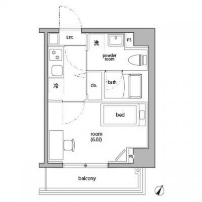 RマンスリーNo.57　川崎八丁畷【京急線・JR南武線徒歩5分】の間取り図