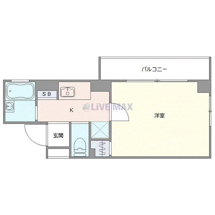 マンスリーリブマックス日本橋箱崎町☆『禁煙ルーム・駅3分』【セパレート】≪スタンダードシリーズ≫の間取り図