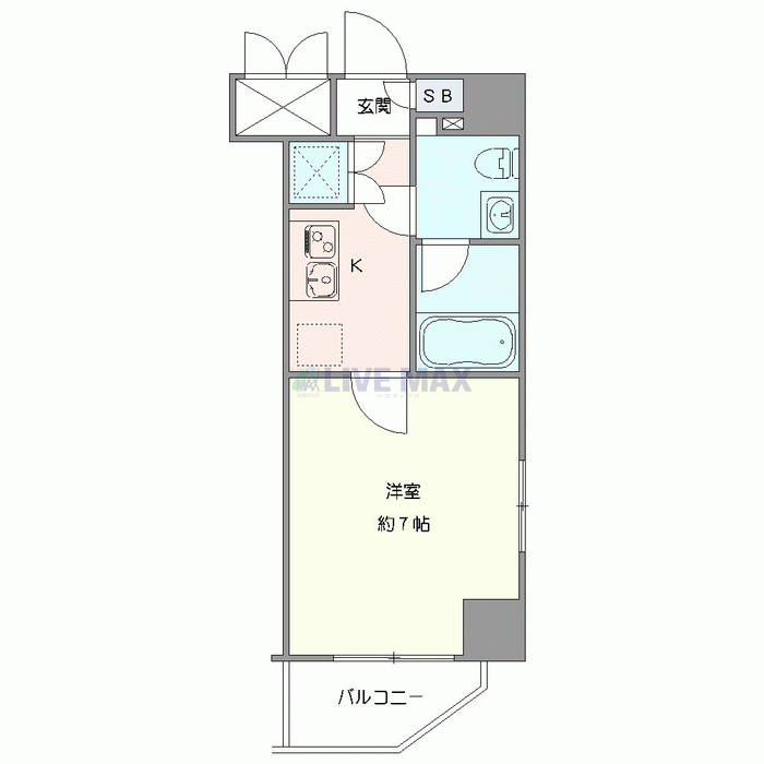 グッドステイ戸部NORTH△『禁煙ルーム・独立洗面台・浴室乾燥付』【ハイクラス】の間取り図