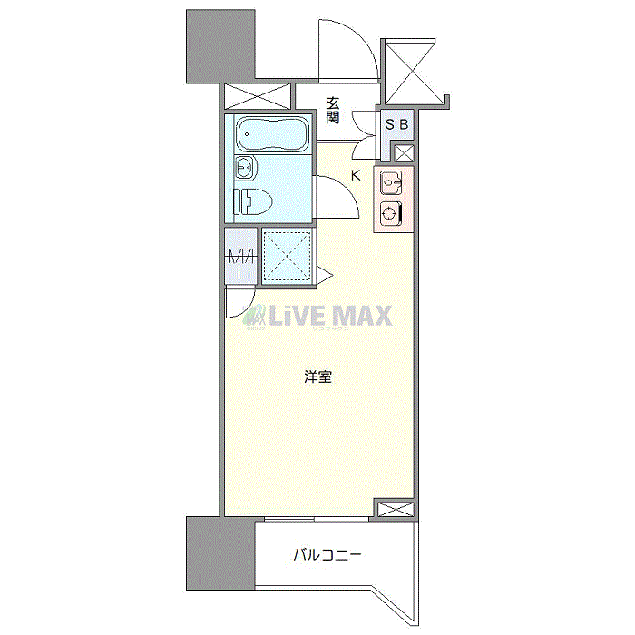 マンスリーリブマックス渋谷松涛文化村通り■『禁煙ルーム』【NET対応】≪スマートシリーズ≫の間取り図