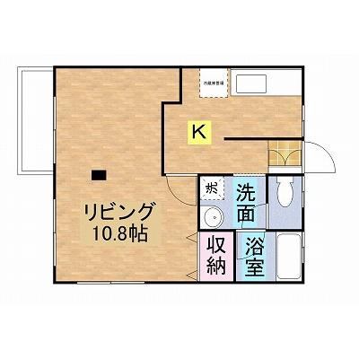 サンハイム（1K）の間取り図