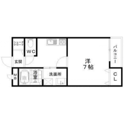 🌷🧸【築浅・二色浜駅徒歩6分！】快適設備が揃ったデザイナーズ1K👯‍♀️🌟の間取り図