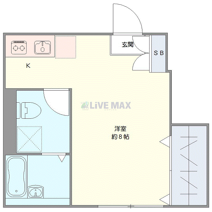 グッドステイ東村山WESTステイ※『禁煙ルーム・1名入居限定・浴室乾燥付』【ベーシック】の間取り図