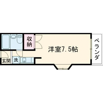 【✨家具家電付のお部屋✨】コンビニ・東貝塚駅徒歩4分の好立地🌈の間取り図