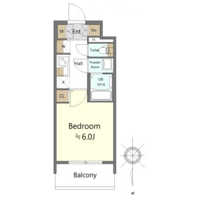 ≪🌲全ご利用期間の賃料を “60％OFF“ 実施中⇘🌳≫駅近🚋 中津・梅田徒歩圏【法人契約可】　クリスタルグランツうめきた 🚭［No.1373030］の間取り図