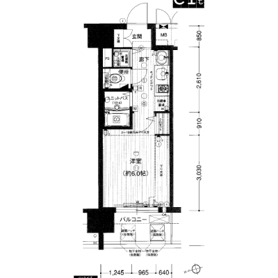 大阪メトロ「谷町九丁目駅」徒歩5分　Wi-Fi＆光熱費無料！！　●ラルステイ谷町九丁目●の間取り図