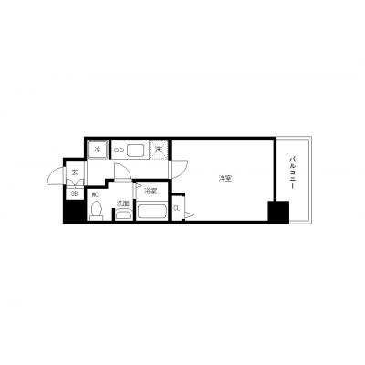 OneLife奥浅草7th【▼バストイレ別、独立洗面台付】の間取り図