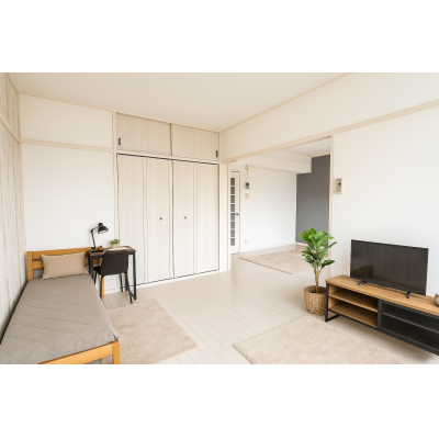 広々1LDK!3名まで可！Wifi駐車場無料家具家電TM57 103号室の間取り図