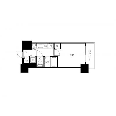 OneLife天神橋ディオレ【▼室内見学可（※空室状況により、応相談）,独立洗面台付】の間取り図