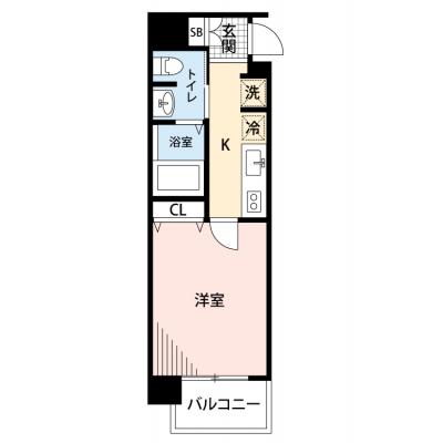 【清掃費11,000円OFF｜1月末までの入居限定🎁】【禁煙🚭/Wi-Fi無料🌐】マイナビSTAYブリリアント大阪西　906の間取り図