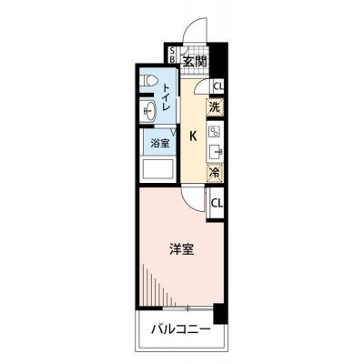 【🎉初期費用オフ｜お得なキャンペーン】【禁煙🚭/Wi-Fi無料🌐】マイナビSTAYブリリアント大阪西　1303の間取り図