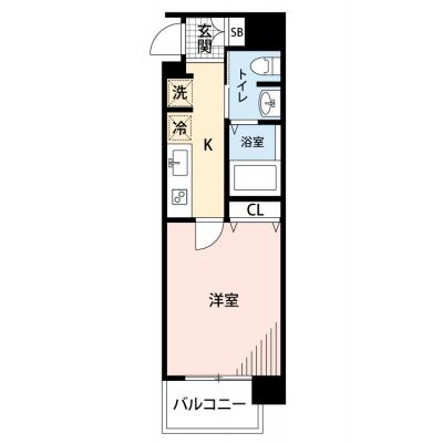 【清掃費11,000円OFF｜1月末までの入居限定🎁】【禁煙🚭/Wi-Fi無料🌐】マイナビSTAYブリリアント大阪西　1401の間取り図