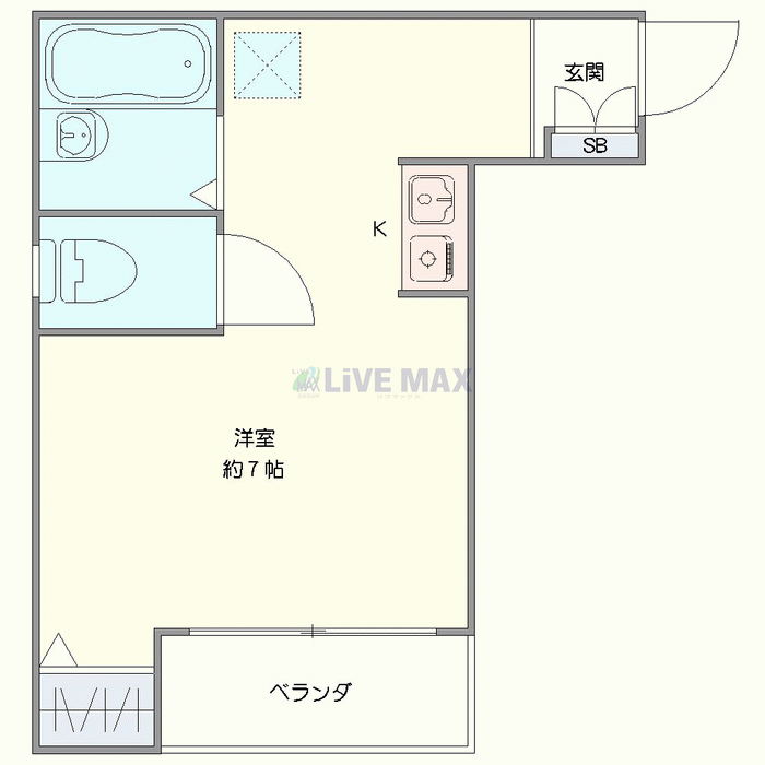 グッドステイ千住大橋ラフィーネ△『禁煙ルーム・オートロック付』【ベーシック】の間取り図