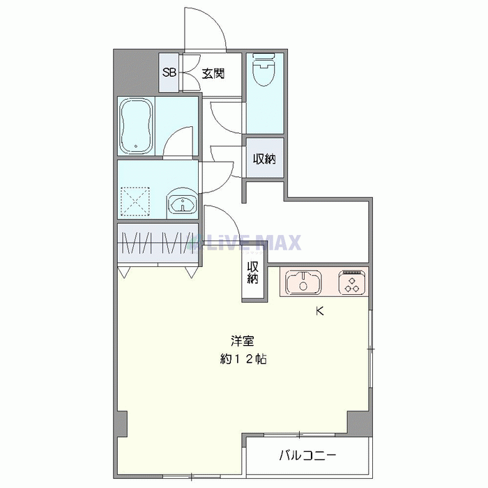 グッドステイつくばWEST■『禁煙ルーム・1R+S・37平米・追い焚き機能・独立洗面』【ベーシック】の間取り図