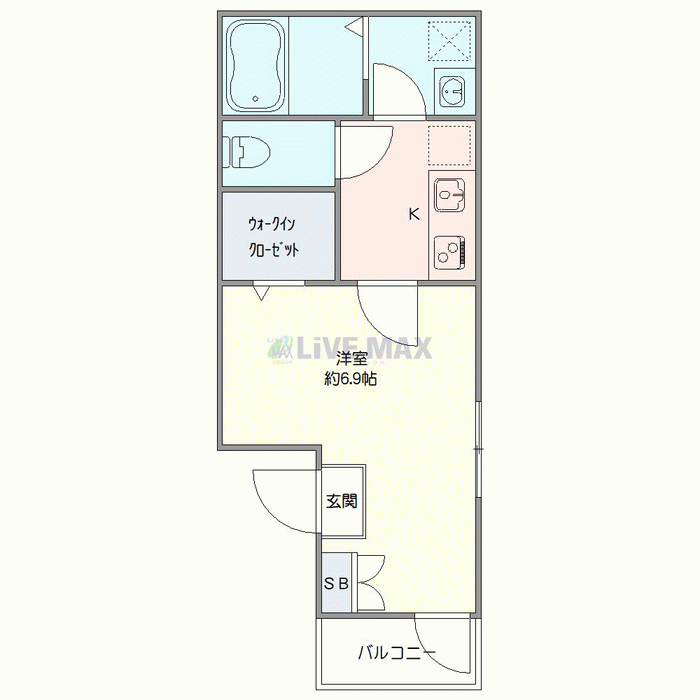 マンスリーリブマックス北池袋WEST★『禁煙ルーム』【1名入居限定・独立洗面・浴室乾燥付】≪エクセレントシリーズ≫の間取り図