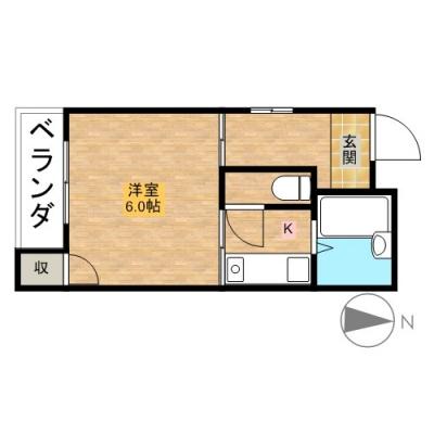 三島のマンスリー　高槻駅前②　★インターネット無料★　JR高槻駅徒歩3分　新快速でJR大阪駅まで15分・JR京都駅まで12分の間取り図