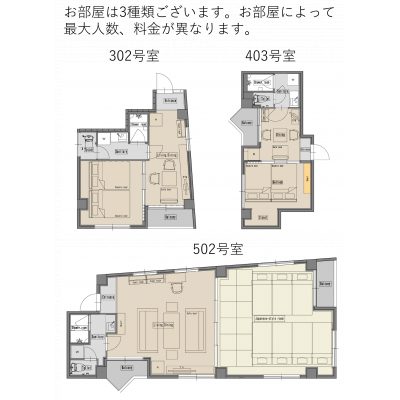 NESTRY ASAKUSA 【浅草寺徒歩1分/浅草駅徒歩2分/江戸の雰囲気と東京の絶景/浅草寺＆スカイツリーの近く】の間取り図