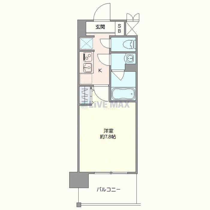 グッドステイ森下駅前レジデンス※『禁煙ルーム・駅徒歩1分・独立洗面・浴室乾燥付』【ハイクラス】の間取り図