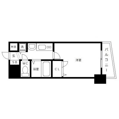 OneLife千種ステーションフロント【★独立洗面台、オートロック付】の間取り図