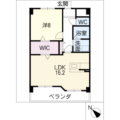 アルDEスリー鈴鹿　PlusOne　403の間取り図