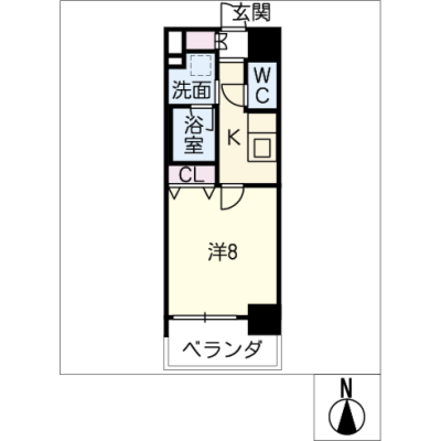 アルDEスリー高畑 202の間取り図