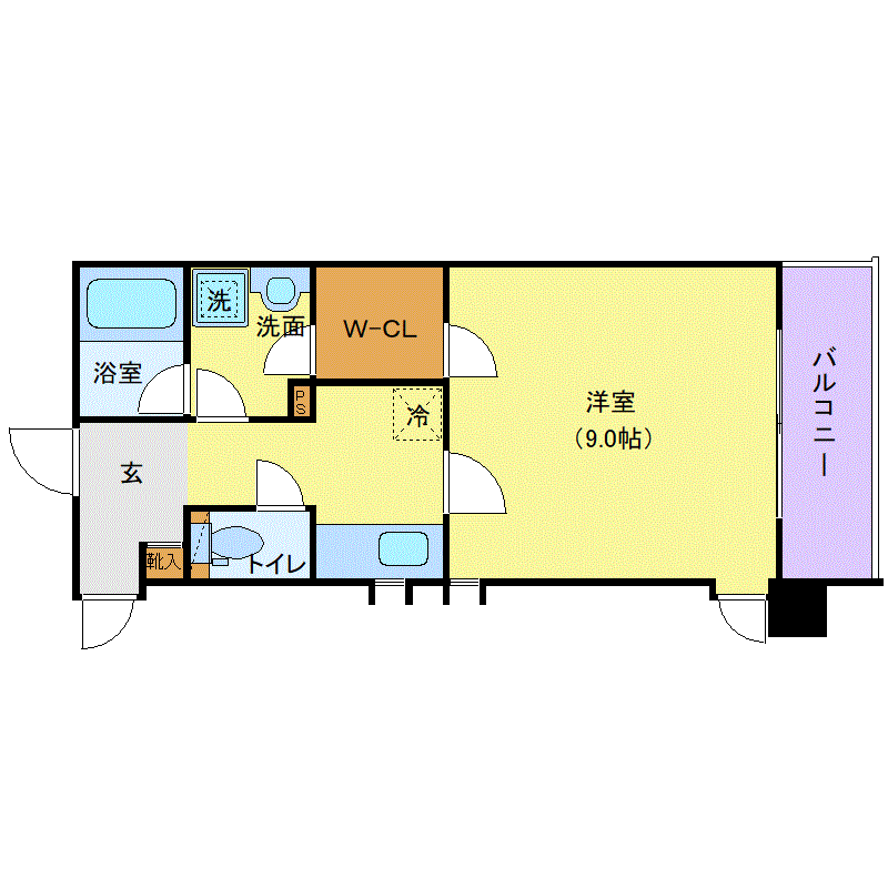 マンスリーリブマックス仙台広瀬通WEST●『禁煙ルーム・31平米』【1名入居限定・独立洗面】≪スタンダードシリーズ≫の間取り図