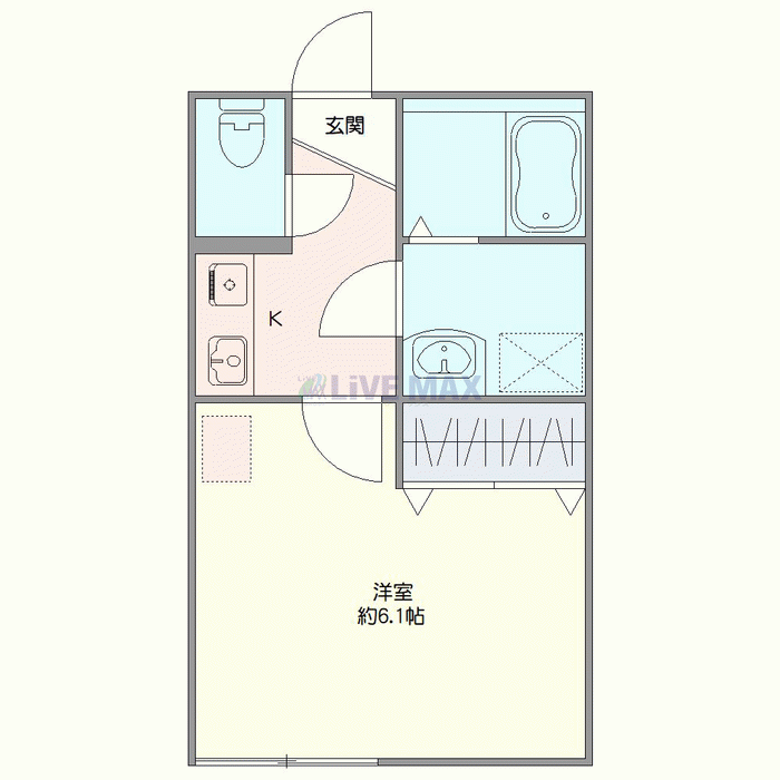 マンスリーリブマックスさがみ野◆『禁煙ルーム』【1名入居限定・独立洗面・浴室乾燥付】≪エクセレントシリーズ≫の間取り図