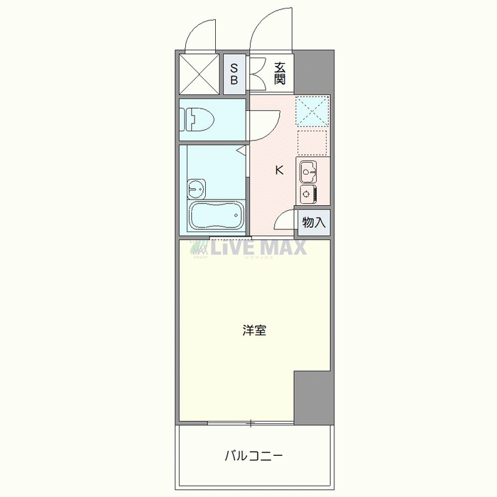 グッドステイ東横線学芸大学WEST弐番館★『禁煙ルーム・浴室乾燥付』【ベーシック】の間取り図